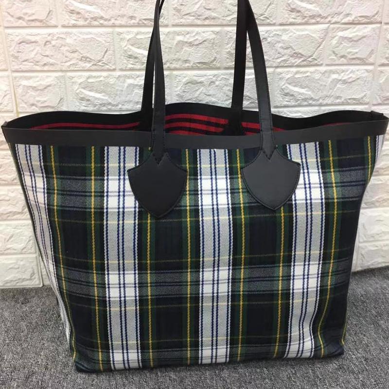 Burberry Handbags 40696081 Canvas Black and White Red